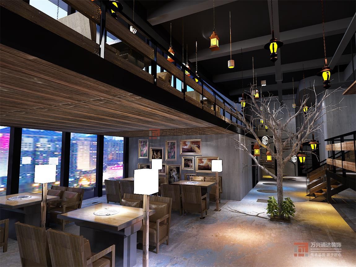 北京萬興通達(dá)辦公裝修項(xiàng)目-釜山料理餐廳裝修效果圖