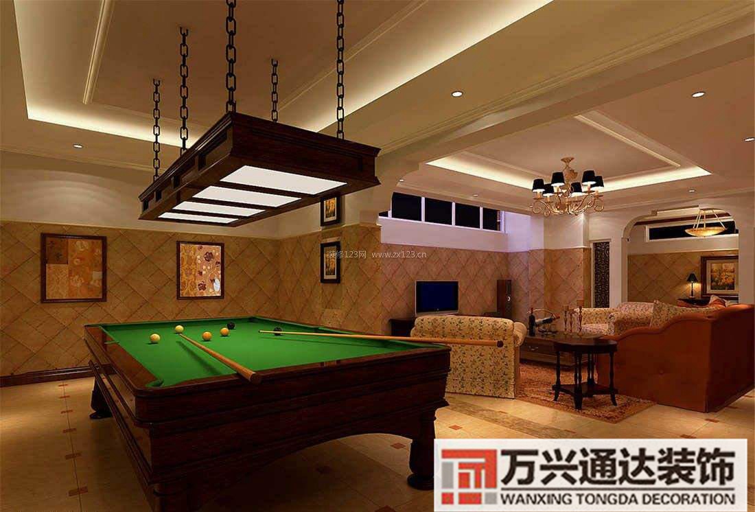 家庭臺(tái)球室裝修效果圖臺(tái)球房裝修效果圖片欣賞